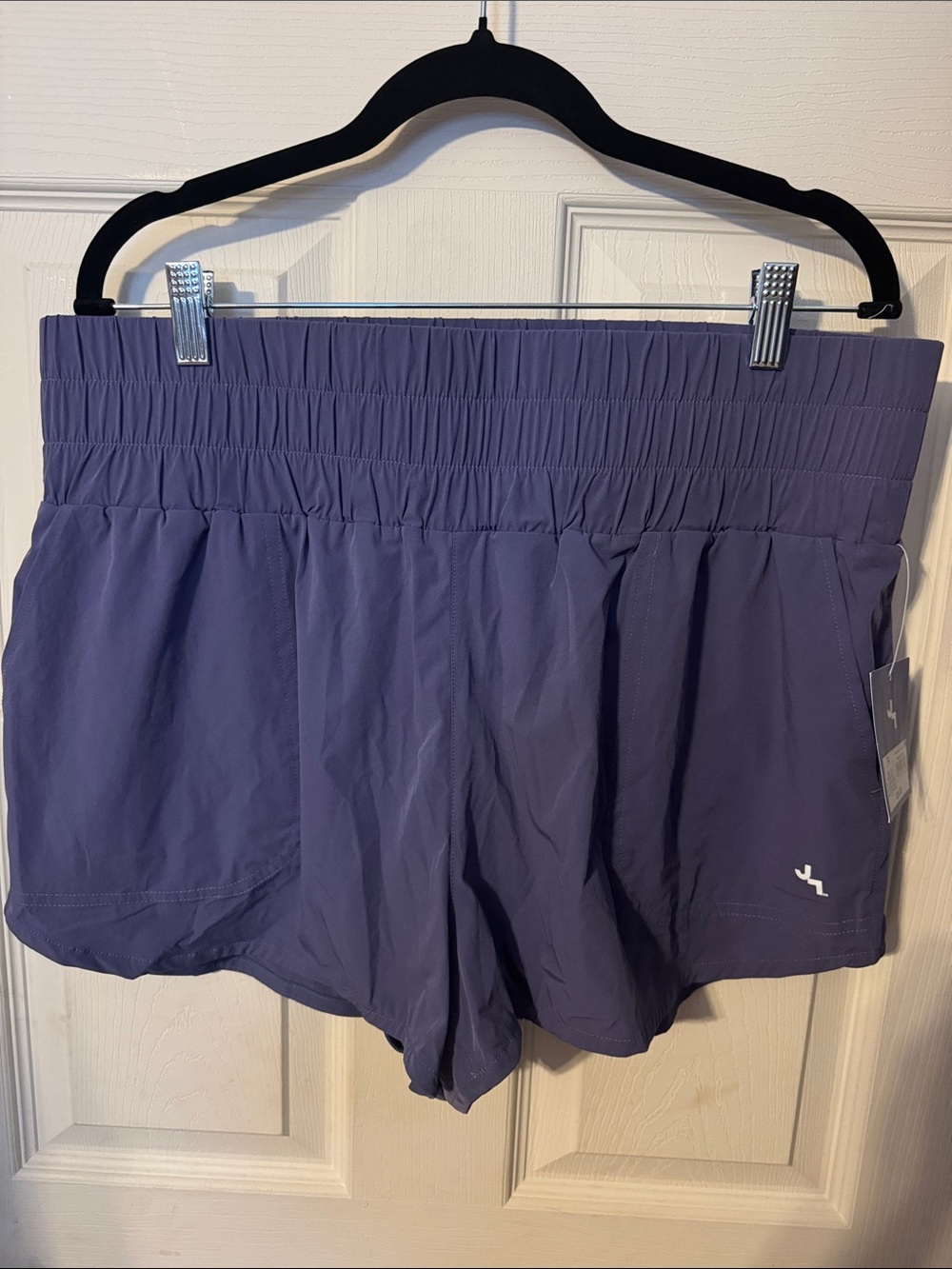 JoyLab Purple Athletic Smocked-Waist Shorts with sewed-in brief - NWT - size XL